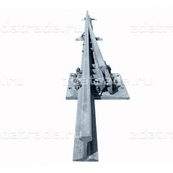 Рельс рамный прямой с остряком кривым типа Р65, 1/9, ЛЕВО, ПР665.100